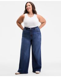 On 34th - Trendy Plus Size High-rise Wide-leg Jeans - Lyst