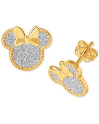 Disney - Minnie Mouse Glitter Stud Earrings - Lyst