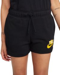 Nike - Sportswear Club French Terry Graphic Fleece Shorts - Lyst