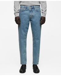 Mango - Ben Tapered Cropped Jeans - Lyst