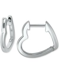 Giani Bernini - Heart Huggie Hoop Earrings, Xmm, Created For Macy's - Lyst