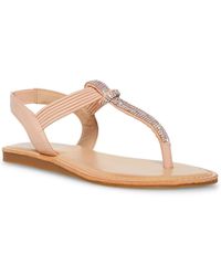 Madden Girl - Adore Rhinestone T-strap Flat Sandals - Lyst