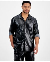 INC International Concepts - Jax Faux-leather Shirt - Lyst