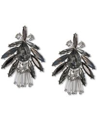 INC International Concepts - Silver-tone Mixed Stone Fan Drop Earrings - Lyst