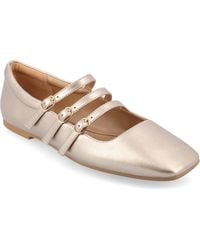 Journee Collection - Darlin Multi Strap Mary Jane Square Toe Flats - Lyst