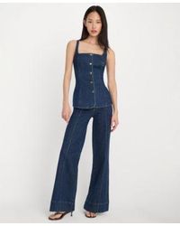 GOOD AMERICAN - Square Neck Top High Rise Jeans - Lyst