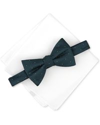 Alfani - Brookes Dot-pattern Bow Tie & Solid Pocket Square Set - Lyst