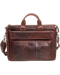 Mancini - Buffalo Single Compartment Briefcase For 15.6" Laptop And Tablet - Lyst