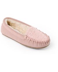 Minnetonka - Cosi Slip On Suede Slippers - Lyst