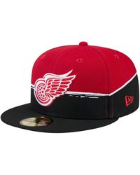 KTZ - Black/red Detroit Red Wings Vintage Color Dip 59fifty Fitted Hat - Lyst
