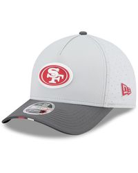 KTZ - Gray/graphite San Francisco 49ers 2025 Nfl Training Camp A-frame 9forty Adjustable Hat - Lyst