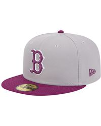 KTZ - Gray/purple Boston Red Sox Two-tone Color Pack 59fifty Fitted Hat - Lyst