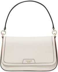Kate Spade - Hudson Colorblocked Pebbled Leather Flap Small Shoulder Bag - Lyst