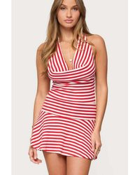 Edikted - Cowl Neck Drop Waist Mini Dress - Lyst