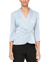 Alex Evenings - Structured Shawl-collar Blouse - Lyst