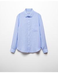Mango - 100% Linen Regular-fit Shirt - Lyst