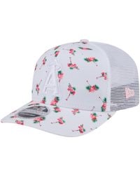 KTZ - Los Angeles Angels Flamingo Mesh Back 9seventy Stretch-snap Hat - Lyst