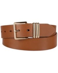 Tommy Hilfiger - Triple-metal Strap Keeper Casual Leather Belt - Lyst