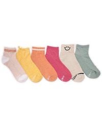 Muk Luks - Set Of 6 Dream Step Mini Crew Socks - Lyst