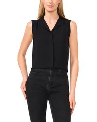 Cece - Open Collar Sleeveless Top - Lyst