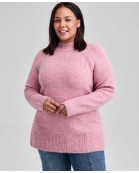 And Now This - Trendy Plus Size Mock-neck Sweater - Lyst