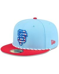 KTZ - Light Blue/red San Francisco Giants 2025 Fourth Of July 59fifty Fitted Hat - Lyst