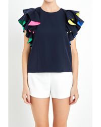 English Factory - Multi Color Contrast Top - Lyst