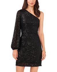 1.STATE - Sequin One Sleeve Mini Dress - Lyst