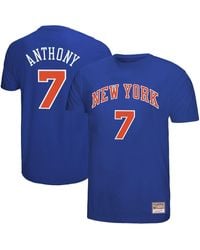 Mitchell & Ness - Carmelo Anthony New York Knicks Hardwood Classics Retro Name Number T-shirt - Lyst