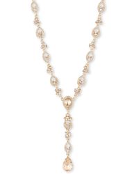 Givenchy - Gold-tone Crystal Y Necklace - Lyst