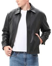 BGSD - Men Ryan Zip Front Leather Jacket - Lyst