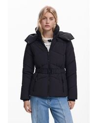 Desigual - Belted Padded Jacket - Lyst