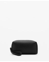 Mango - Contrast-strap Pebbled Cosmetic Bag - Lyst