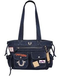 TRUE RELIGION - Multi-patch Denim Tote - Lyst
