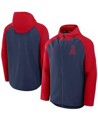 Nike - Royal/red Philadelphia Phillies Authentic Collection Raglan Performance Full-zip Jacket - Lyst