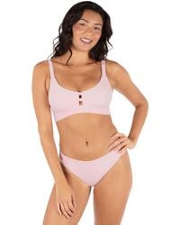Hurley - Max Solid Pull-on Strappy Bikini Top - Lyst