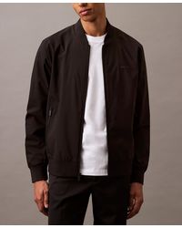 Calvin Klein - Logo-print Matte Bomber Jacket - Lyst