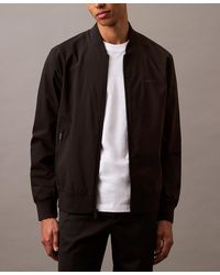 Calvin Klein - Logo-print Matte Bomber Jacket - Lyst