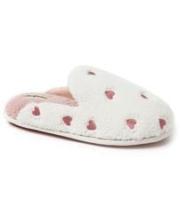 Dearfoams - Teddy Heart Scuff - Lyst