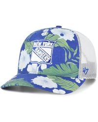 '47 - Royal/white New York Rangers Beach Side Adjustable Trucker Hat - Lyst