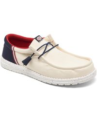 Hey Dude - Wally Funk Americana Casual Moccasin Sneakers From Finish Line - Lyst
