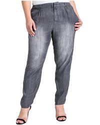 Standards & Practices - Plus Size Denim Pleated jogger Pants - Lyst