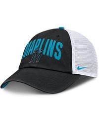 Nike - Black Miami Marlins Primetime Club Adjustable Trucker Hat - Lyst