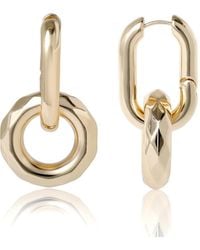 BCBGMAXAZRIA - Tone Modern Hoop Earrings - Lyst