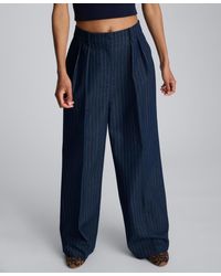 Kenneth Cole - Pinstripe High Rise Ankle Pants - Lyst