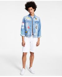 Guess Dillon Patch Denim Jacket in Blue 