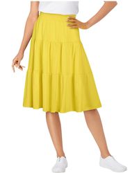 Woman Within - Within Elastic-waist Knit Tiered Skirt - Lyst