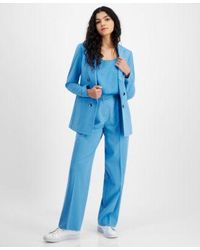 BarIII - Faux Double Breasted Jacket Satin Camisole Wide Leg Pants Created For Macys - Lyst