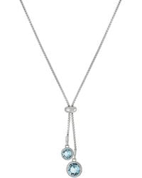 Macy's - Crystal 30" Adjustable Box Chain Necklace (13/50 Ct. T.w. - Lyst