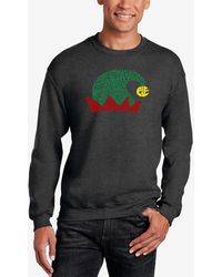 LA Pop Art - Christmas Elf Hat Word Art Crewneck Sweatshirt - Lyst